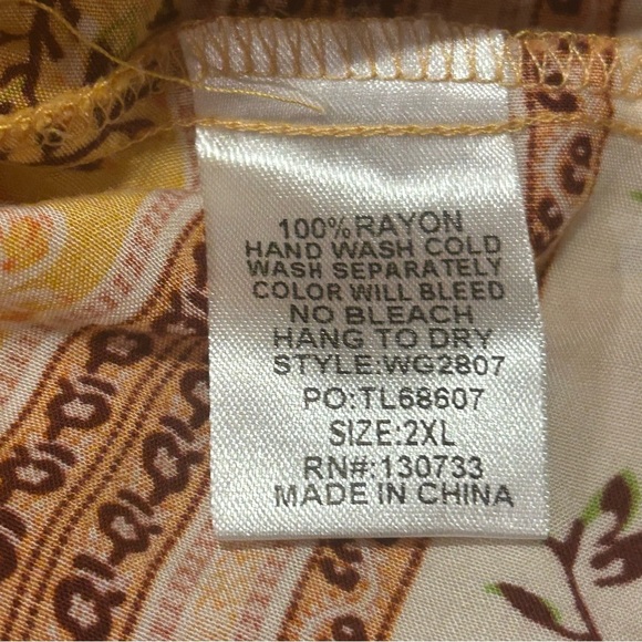 Umgee Women’s Yellow Floral Dress. Size 2XL. Pockets Hi-lo Summer Casual Beachy - Picture 8 of 12